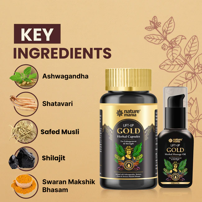 Lift-Up Gold Combo ( Oil+ Capsule) for Men - Image 6
