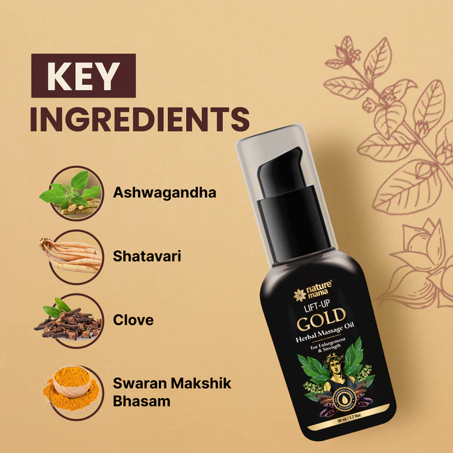 Lift-up Gold Herbal Massage Oil For Men-Enjoy Better Intimacy - Image 4