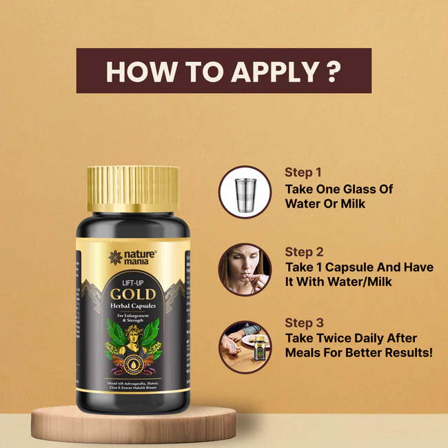 Lift-Up Gold Herbal Capsules for Men (50ml) - Enjoy Better Intimacy - Image 5