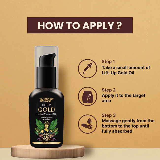 Lift-up Gold Herbal Massage Oil For Men-Enjoy Better Intimacy - Image 5