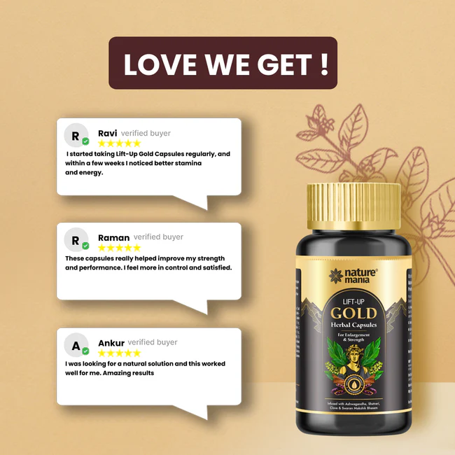 Lift-Up Gold Herbal Capsules for Men (50ml) - Enjoy Better Intimacy - Image 4