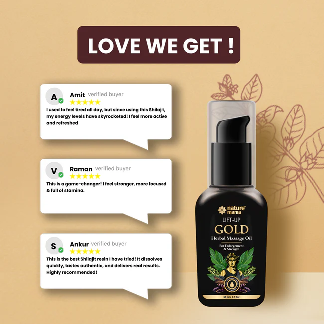 Lift-up Gold Herbal Massage Oil For Men-Enjoy Better Intimacy - Image 7