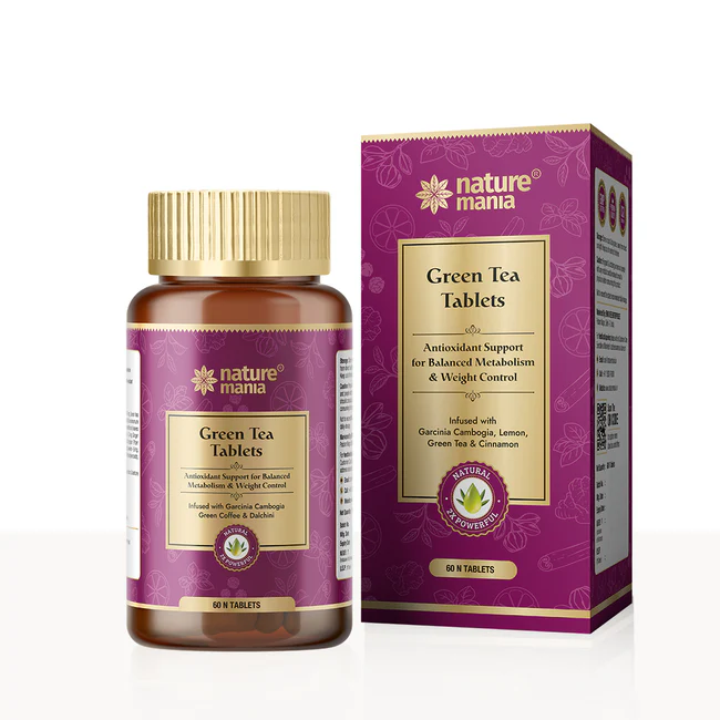 Nature Mania Green Tea Tablets-60N | Weight Loss | Fat Burner for Men and Women - Image 2