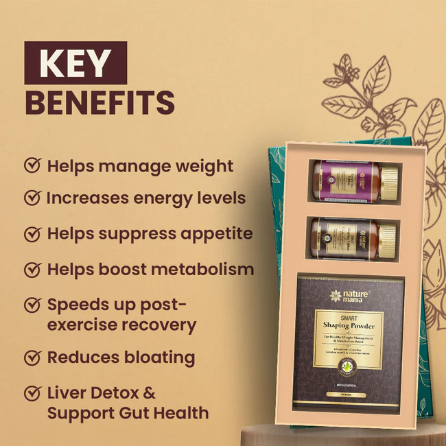 Nature Mania Smart Shaping Kit | Weight Loss kit for Men and Women | Fat Burner Combo - Image 5