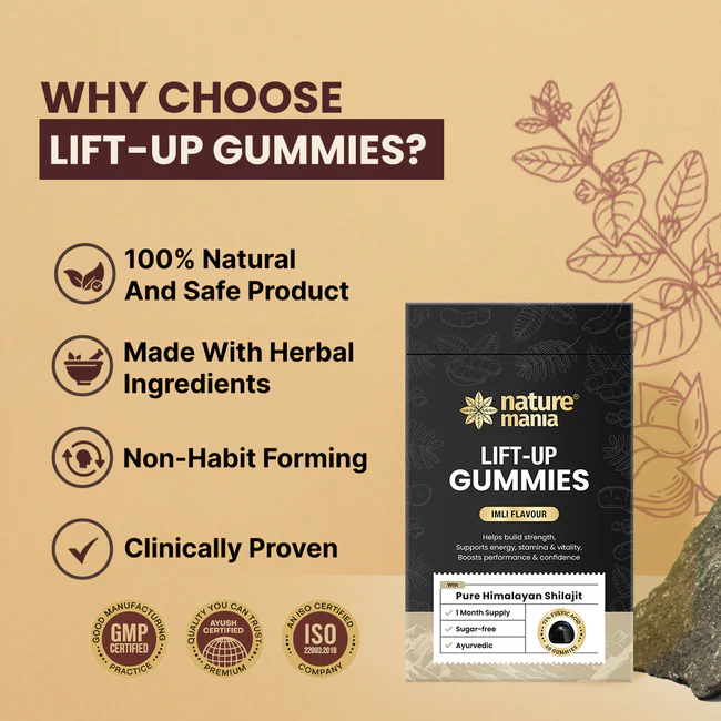 Lift-Up Gummies – Power-Packed with Pure Himalayan Shilajit | Imli Flavour | 60 Gummies | - Image 3