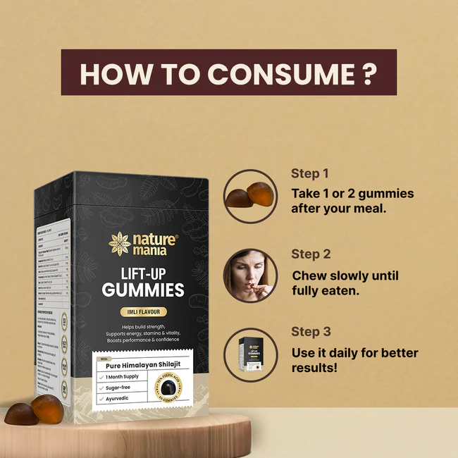Lift-Up Gummies – Power-Packed with Pure Himalayan Shilajit | Imli Flavour | 60 Gummies | - Image 4