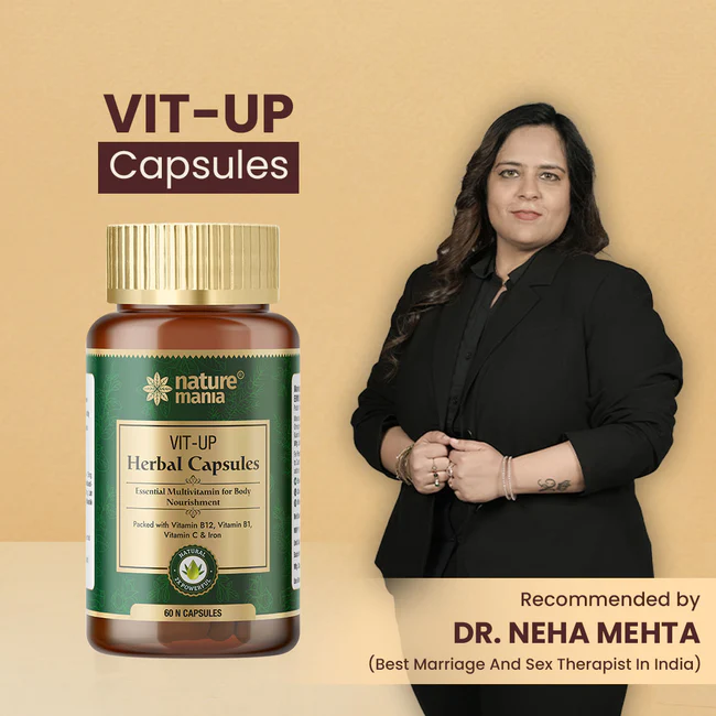 Nature Mania Vit-up Capsule (Vit D and Vit B12 Multivitamin) - 60 Capsules - Image 3