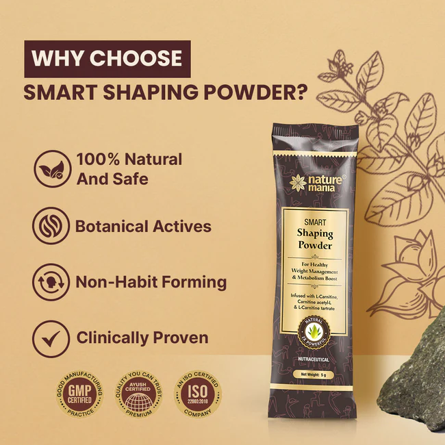 Nature Mania Smart Shaping Powder | Weight Loss | Fat Burner - Pack of 30 Sachets x 5gm each - Image 3